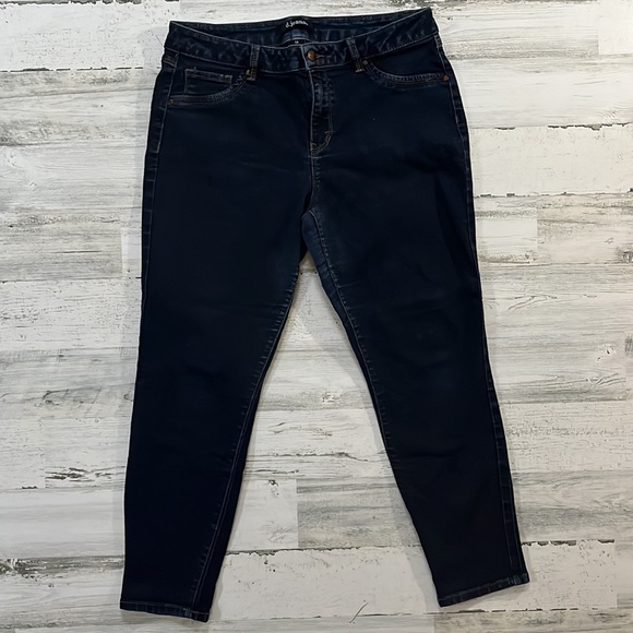 Mid-Rise Skinny Jeans Stretch Dark Wash - Picture 5 of 6